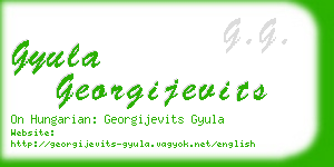 gyula georgijevits business card
